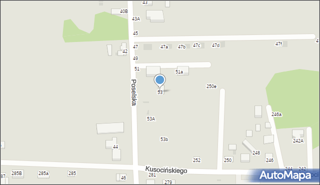 Częstochowa, Poselska, 53, mapa Częstochowy