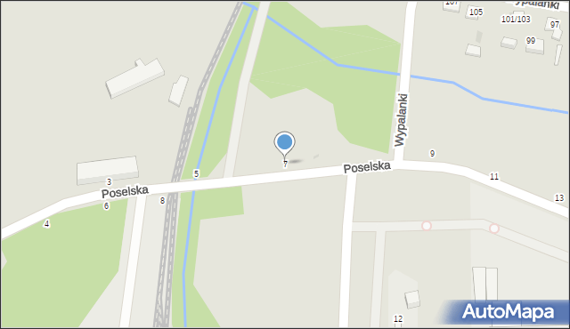 Częstochowa, Poselska, 7, mapa Częstochowy