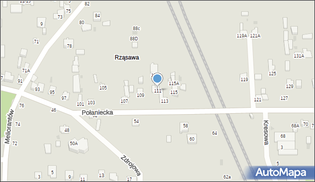 Częstochowa, Połaniecka, 111, mapa Częstochowy