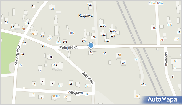 Częstochowa, Połaniecka, 54, mapa Częstochowy