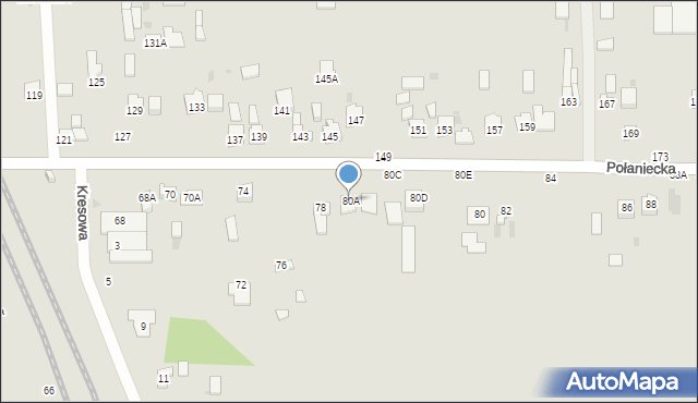 Częstochowa, Połaniecka, 80A, mapa Częstochowy