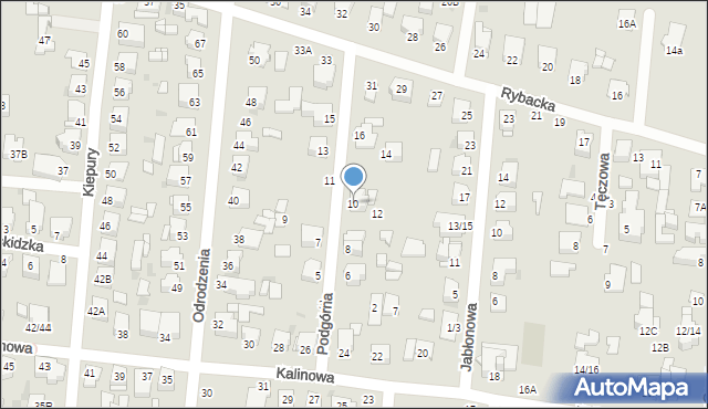 Częstochowa, Podgórna, 10, mapa Częstochowy