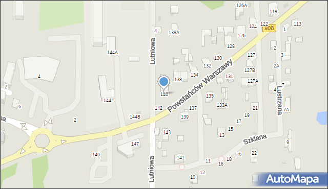 Częstochowa, Powstańców Warszawy, 140, mapa Częstochowy