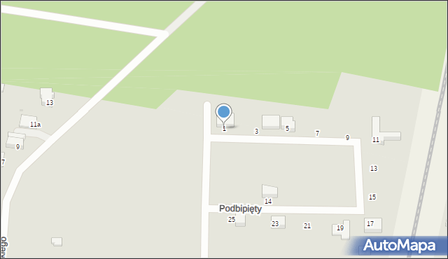 Człuchów, Podbipięty Longinusa, 1, mapa Człuchów