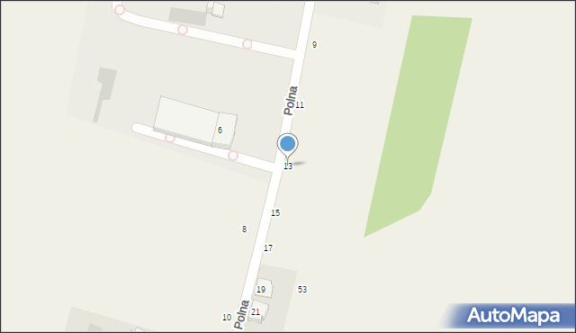 Czosnów, Polna, 13, mapa Czosnów