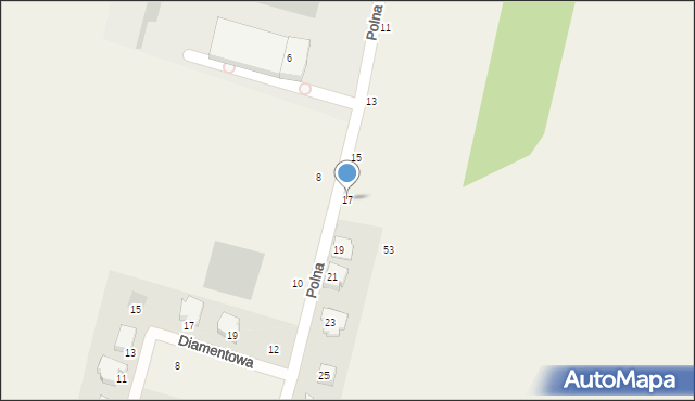 Czosnów, Polna, 17, mapa Czosnów