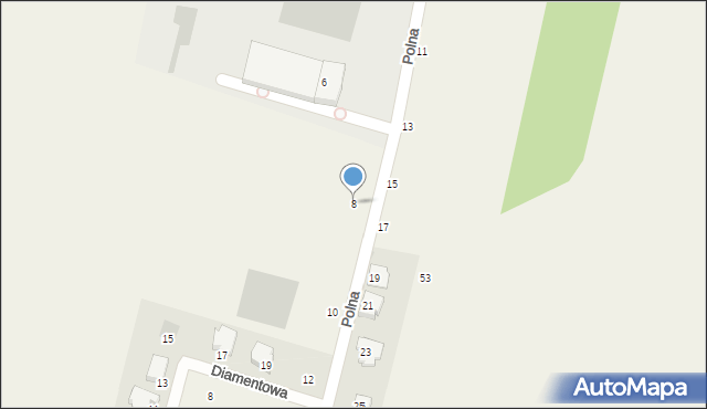 Czosnów, Polna, 8, mapa Czosnów