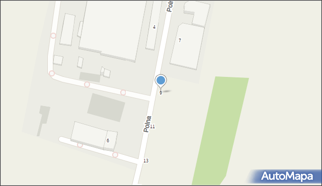 Czosnów, Polna, 9, mapa Czosnów