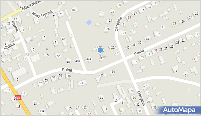 Czyżew, Polna, 44, mapa Czyżew