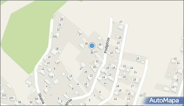 Czyżówka, Podgórze, 33, mapa Czyżówka