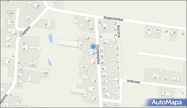 Dąbrowa, Podmiejska, 15, mapa Dąbrowa