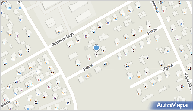 Dąbrowa Białostocka, Polna, 3, mapa Dąbrowa Białostocka