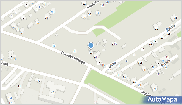 Dąbrowa Górnicza, Poniatowskiego, 13, mapa Dąbrowa Górnicza