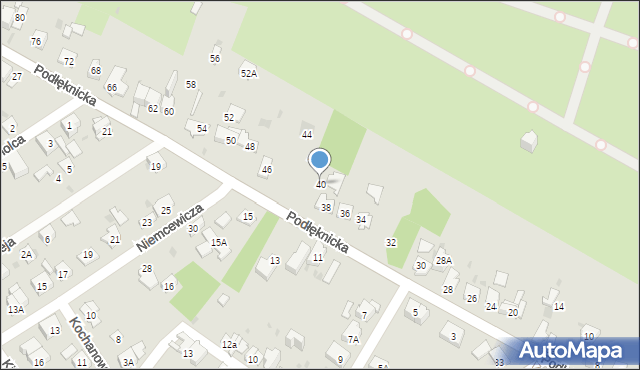 Dąbrowa Górnicza, Podłęknicka, 40, mapa Dąbrowa Górnicza