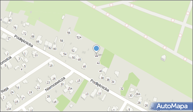 Dąbrowa Górnicza, Podłęknicka, 44, mapa Dąbrowa Górnicza