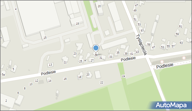 Dąbrowa Górnicza, Podlesie, 29, mapa Dąbrowa Górnicza