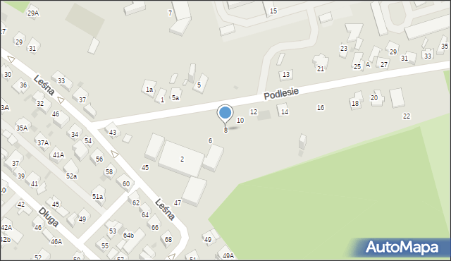 Dąbrowa Górnicza, Podlesie, 8, mapa Dąbrowa Górnicza