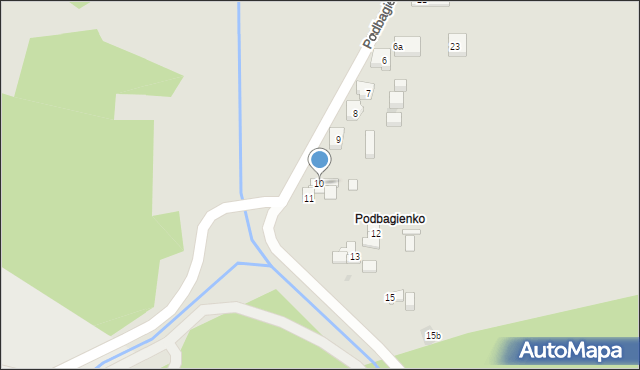 Dąbrowa Górnicza, Podbagienko, 10, mapa Dąbrowa Górnicza