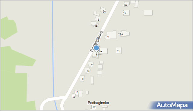 Dąbrowa Górnicza, Podbagienko, 6, mapa Dąbrowa Górnicza