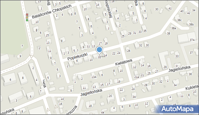 Dąbrowa Tarnowska, Popiełuszki Jerzego, bł. ks., 12, mapa Dąbrowa Tarnowska