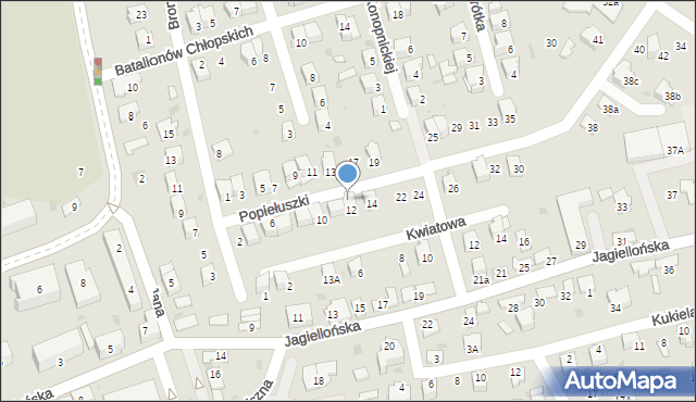 Dąbrowa Tarnowska, Popiełuszki Jerzego, bł. ks., 16, mapa Dąbrowa Tarnowska