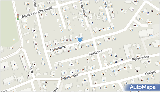 Dąbrowa Tarnowska, Popiełuszki Jerzego, bł. ks., 18, mapa Dąbrowa Tarnowska