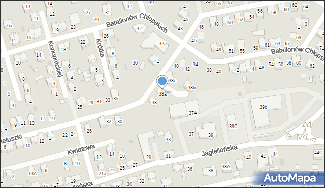 Dąbrowa Tarnowska, Popiełuszki Jerzego, bł. ks., 38a, mapa Dąbrowa Tarnowska