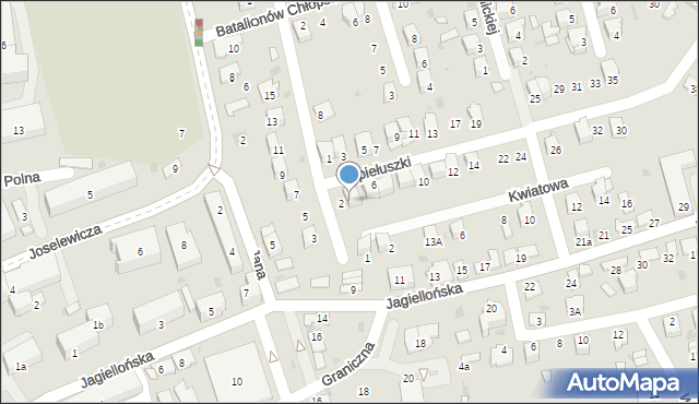 Dąbrowa Tarnowska, Popiełuszki Jerzego, bł. ks., 4, mapa Dąbrowa Tarnowska