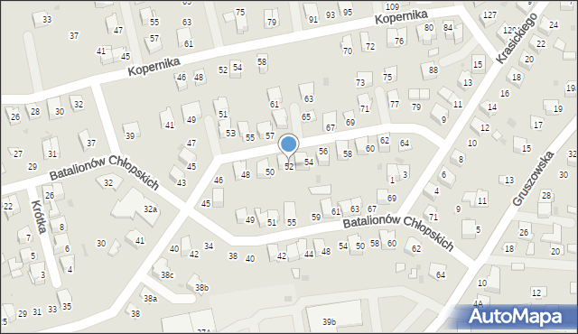 Dąbrowa Tarnowska, Popiełuszki Jerzego, bł. ks., 52, mapa Dąbrowa Tarnowska