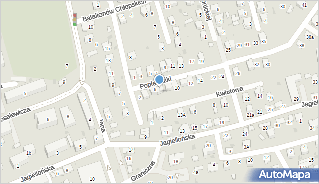 Dąbrowa Tarnowska, Popiełuszki Jerzego, bł. ks., 8, mapa Dąbrowa Tarnowska