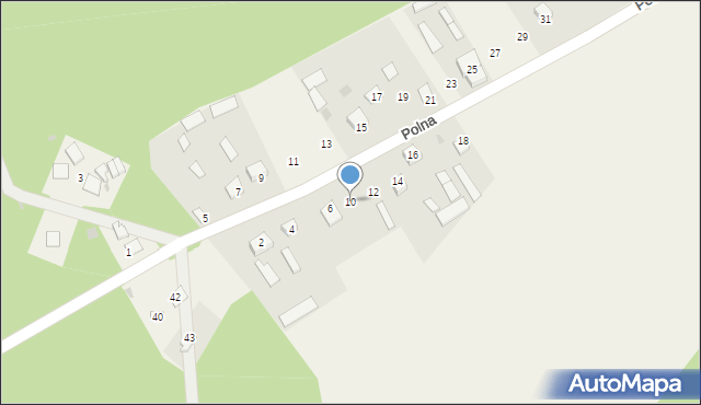 Dąbrówka, Polna, 10, mapa Dąbrówka