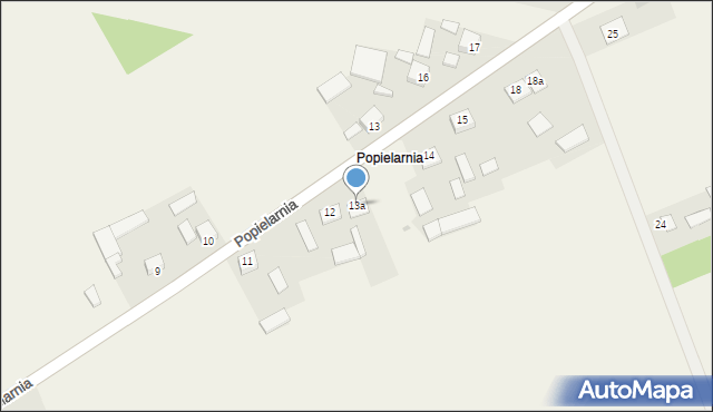 Dąbrówka, Popielarnia, 13a, mapa Dąbrówka