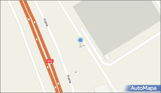 Dąbrówka, Polna, 11, mapa Dąbrówka