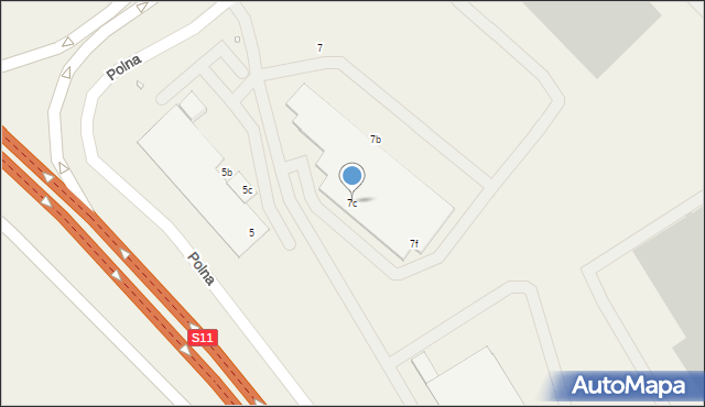 Dąbrówka, Polna, 7c, mapa Dąbrówka