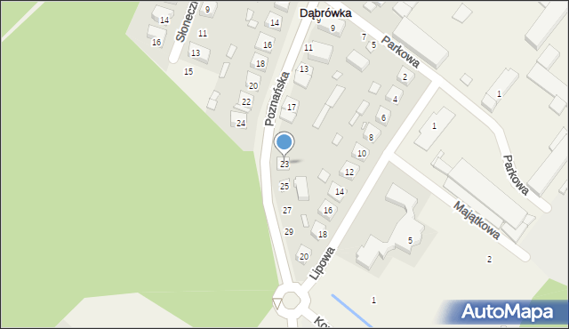 Dąbrówka, Poznańska, 23, mapa Dąbrówka