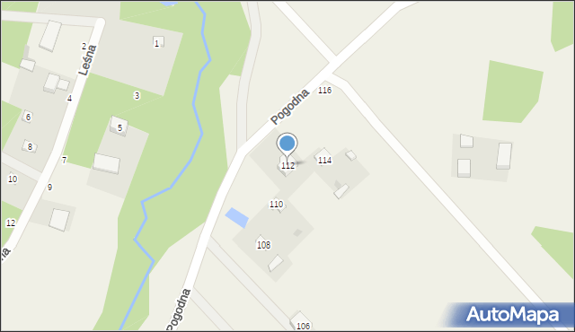 Dąbrówka-Strumiany, Pogodna, 112, mapa Dąbrówka-Strumiany