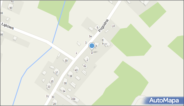 Dąbrówka-Strumiany, Pogodna, 4, mapa Dąbrówka-Strumiany