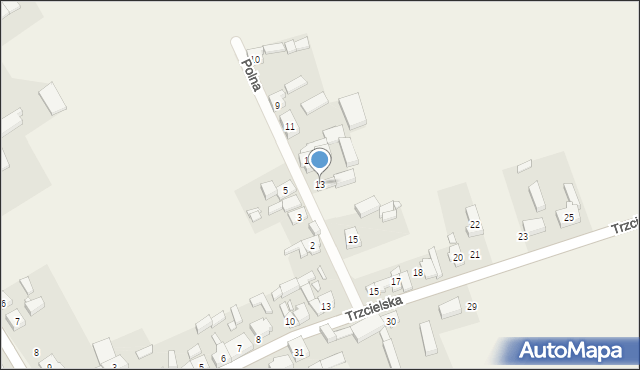 Dąbrówka Wielkopolska, Polna, 13, mapa Dąbrówka Wielkopolska