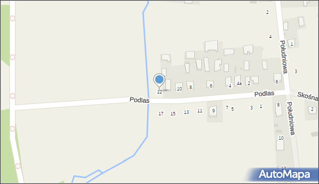 Dachnów, Podlas, 12, mapa Dachnów