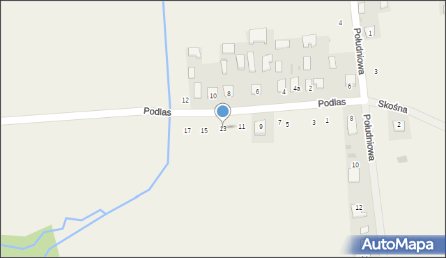 Dachnów, Podlas, 13, mapa Dachnów