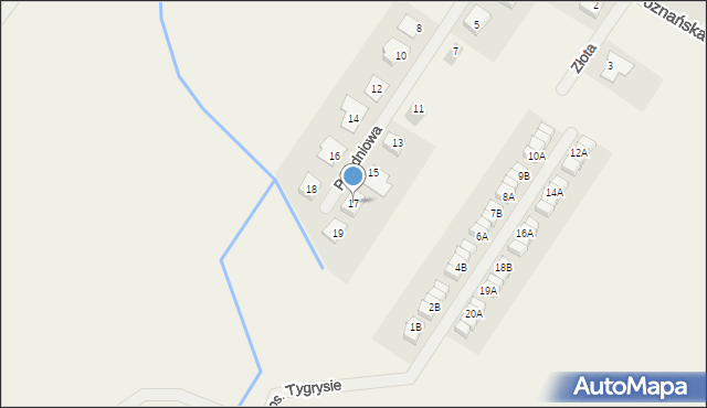 Dachowa, Południowa, 17, mapa Dachowa