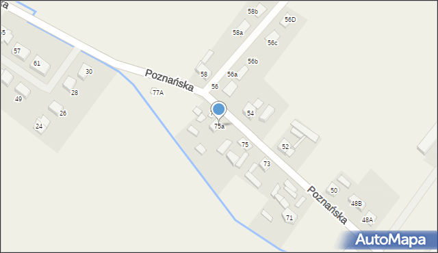 Dachowa, Poznańska, 75a, mapa Dachowa