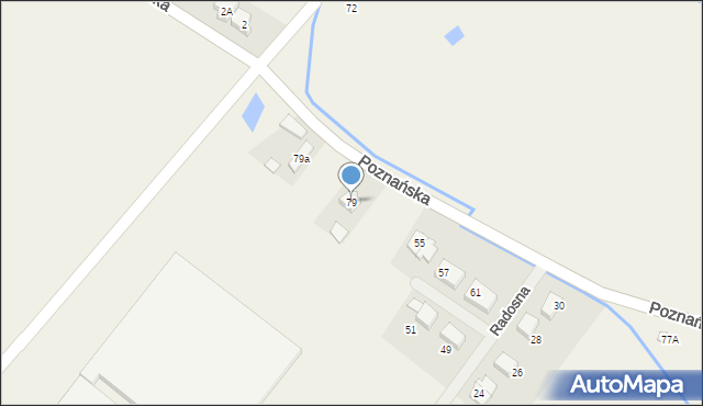 Dachowa, Poznańska, 79, mapa Dachowa