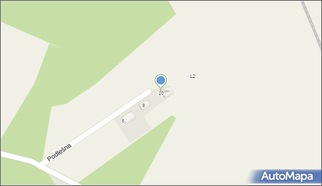 Damięty-Narwoty, Podleśna, 10, mapa Damięty-Narwoty