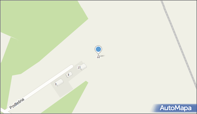 Damięty-Narwoty, Podleśna, 12, mapa Damięty-Narwoty