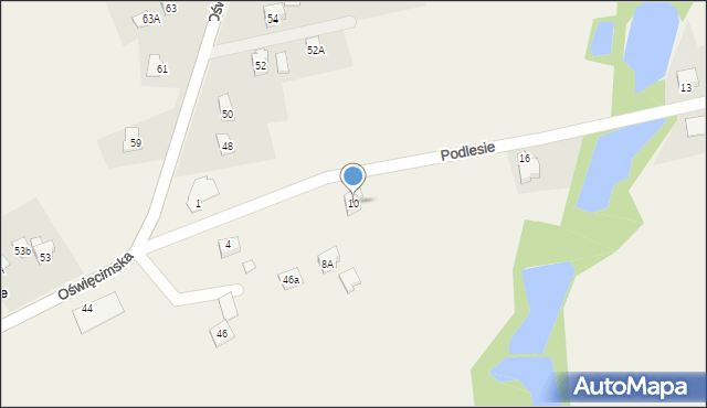 Dankowice, Podlesie, 10, mapa Dankowice