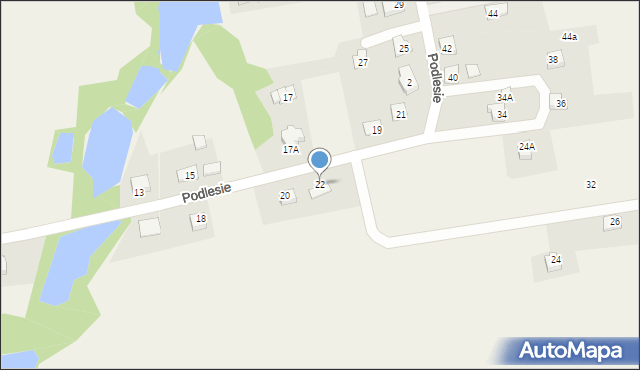 Dankowice, Podlesie, 22, mapa Dankowice