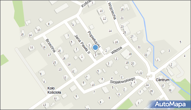 Dankowice, Popiełuszki Jerzego, bł. ks., 1, mapa Dankowice