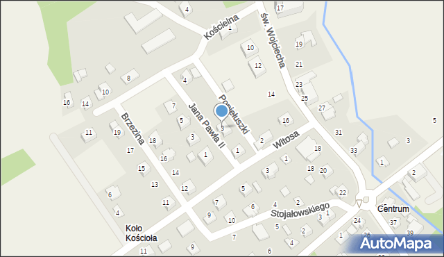 Dankowice, Popiełuszki Jerzego, bł. ks., 3, mapa Dankowice