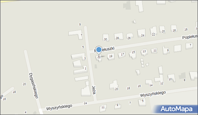 Darłowo, Popiełuszki Jerzego, bł. ks., 21, mapa Darłowo